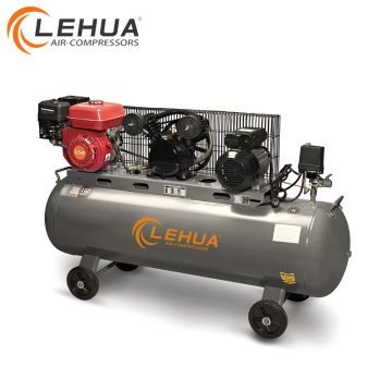 Compressor de ar do pistão do motor elétrico do motor a gasolina do uso duplo de 5.5hp 3hp 200l